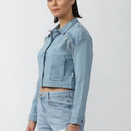 Forever 21 Blue Regular Fit Jacket image 3