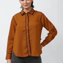 Forever 21 Brown Regular Fit Shirt image 1