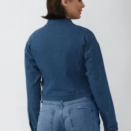 Forever 21 Blue Regular Fit Jacket image 2