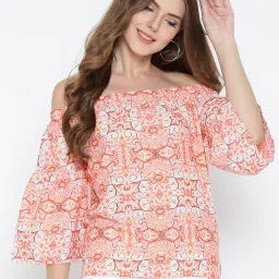 Sera Orange Printed Top image 1