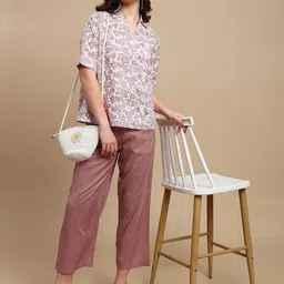 De Moza Women Printed Cropped Ethnic Palazzos image 3