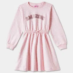 R&B Kids Pink Printed Regular Fit Dress-picture-30