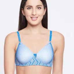 Clovia Blue Geometric Pattern T-Shirt Bra-picture-23