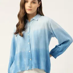 Maaesa Sky Blue Tie & Dye Shirt-picture-23