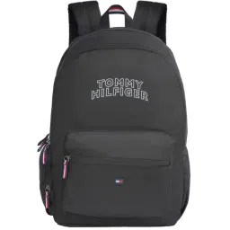Tommy Hilfiger Foxtail Black Polyester Solid Backpack - 29 Ltrs-image-8