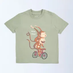 HOP Kids by Westside Sage Animal Printed Cotton T-Shirt-image-89