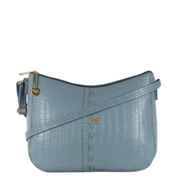 Baggit Blue Textured Medium Sling Handbag-picture-28