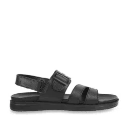 Metro Men's Black Back Strap Sandals-image-8