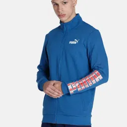 Puma Blue Slim Fit Printed Cotton Sweatshirt-picture-23