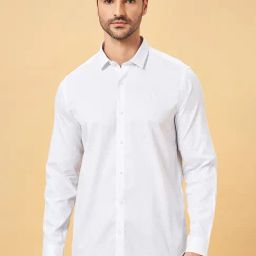 Peregrine by Pantaloons White Cotton Slim Fit Shirt-picture-26
