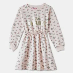 R&B Kids Ivory Floral Regular Fit Dress-picture-22