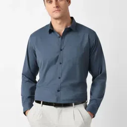 Van Heusen Navy Slim Fit Shirt-image-44