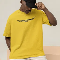 Elibolz Men Printed Drop-Shoulder Sleeves Bio Finish T-shirt image 3