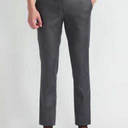 Arrow Grey Straight Fit Trousers-picture-28