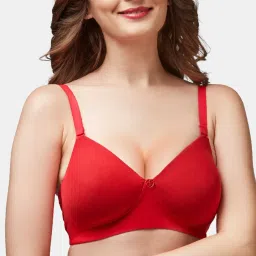 Trylo-Oh-so-pretty you! Red Non Wired Padded T-Shirt Bra image 1
