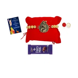vrinde Krishna Metal Rakhi choclate Greeting card n Roli-picture-33