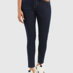Levi's Dark Blue Super Skinny Fit Jeans-image-70
