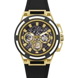 GUESS MATRIX Men Round Gold Tone Dial Analog Watch - GW0423G2 image 1