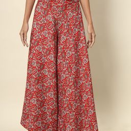 CORSICA Women Ethnic Motifs Printed Flared High-Rise Pleated Trousers-picture-38