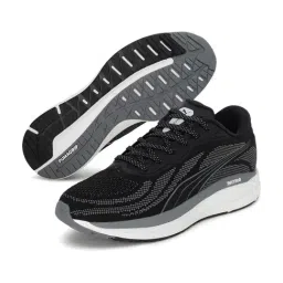 Puma Men's Magnify Nitro Knit Black Running Shoes image 4