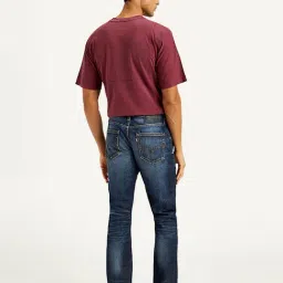 Levi's Navy Cotton Slim Fit Solid Jeans image 2