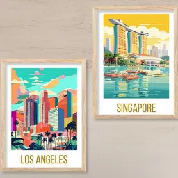 walllane Travel Wall Art With Frame Home Decor Wall Painting For Living Room Office Bedroom-picture-18