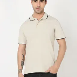 R&B Beige Slim Fit Polo T-Shirt-picture-11