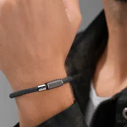 Police Gunmetal Urban Texture Charms Casual Bracelet-picture-48