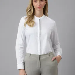 Hancock White Cotton Regular Fit Shirt-image-65