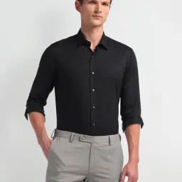 Arrow New York Black Cotton Slim Fit Shirt-picture-29