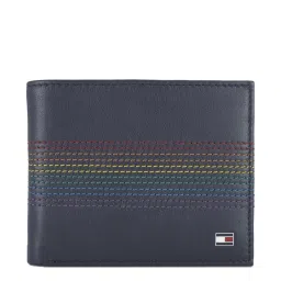 Tommy Hilfiger Zingy Navy Embroidered Bi-Fold Wallet for Men image 1