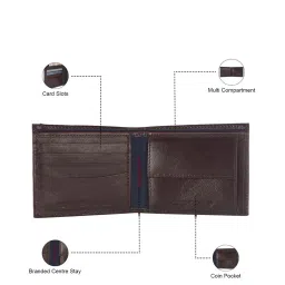 Tommy Hilfiger Juventus Brown Solid Bi-Fold Wallet for Men image 4