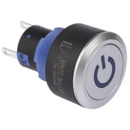 RS PRO Illuminated Push Button Switch Momentary 22.2 mm Cutout SPDT Blue LED 250 V AC, 1758931-picture-26