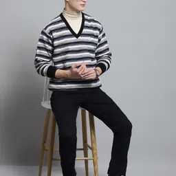 Monte Carlo Men Striped Woollen Pullover image 3