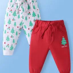 Doodle Poodle Single Jersey Knit Christmas Theme Printed Lounge Pants Pack of 2 - Grey & Red-picture-17