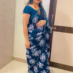 Moda Rapido Floral Poly Georgette Designer Saree image 3