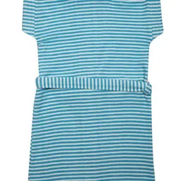 BUMZEE Half Sleeves Striped Bathrobe - Blue image 3