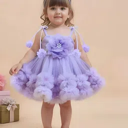 BAESD Floral Net Balloon Dress image 1