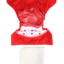 Bumberry Cloth Diaper Cover With One Bamboo Insert - Red image 4