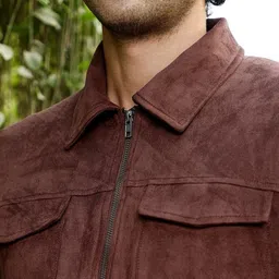 Campus Sutra Men Suede Lightweight Bomber Jacket image 3