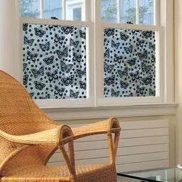 Jaamso Royals White & Black 3D Butterflies Printed Self Adhesive Wallpaper image 5