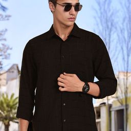 Thomas Scott Classic Slim Fit Windowpane Checked Casual Shirt-picture-26