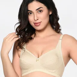 Bodycare Beige & Black Solid Non-Wired Non Padded Everyday Bra image 3