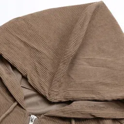 StyleCast Khaki Hooded Crop Tailored Jacket image 5