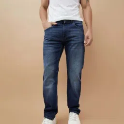 Forca By Lifestyle Blue Cotton Slim Fit Jeans-picture-20