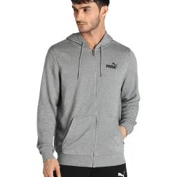 Puma Essentials Grey Hooded Sweatshirt image 1