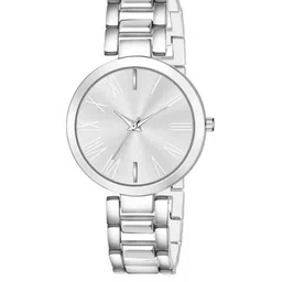 LAKSH Women Silver Dial & Stainless Steel Straps Analogue Watch-image-7