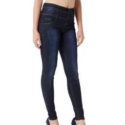 Miss Chase Navy Tattered High Rise Jeans image 3