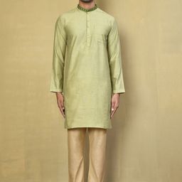 Arihant Rai Sinha Men Regular Pure Cotton Kurta with Pyjamas-picture-5
