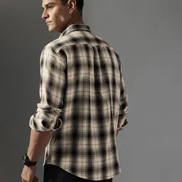 FCUK Men Premium Checked Oversized Pure Cotton Casual Shirt image 3